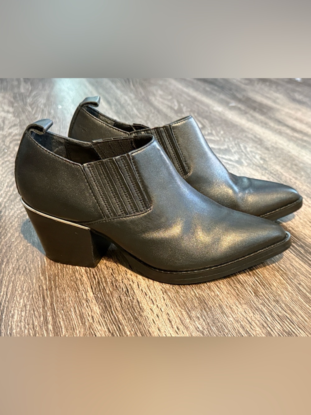 Black Pointed Toe Ankle Booties